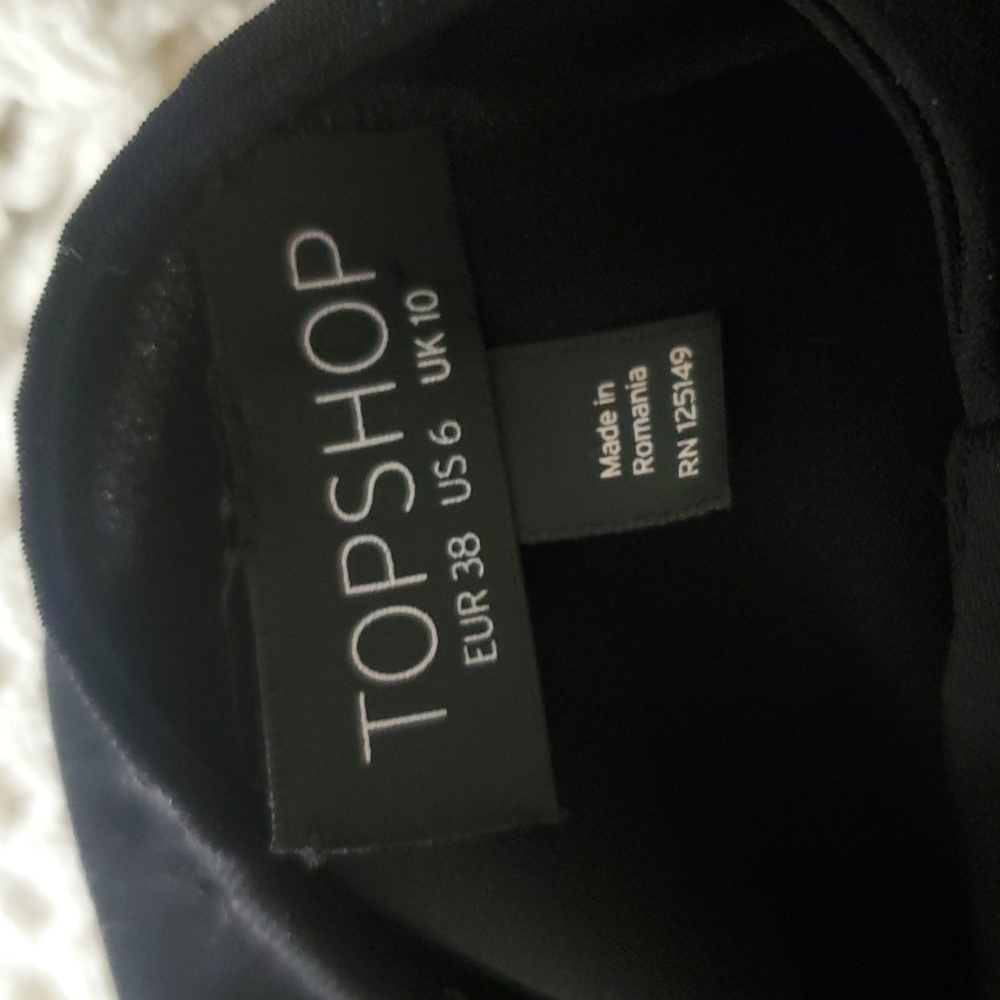 Topshop Black Wrap Sleeveless Dress - Picture 8 of 8